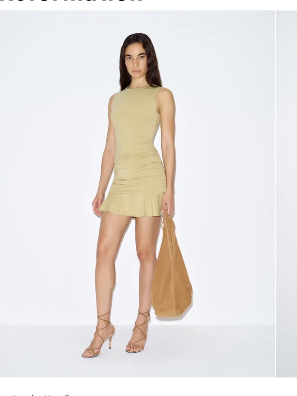 Reformation Amelia Knit Dress Green - Size S
